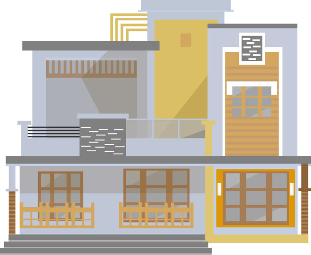 现代豪宅，别墅，别墅，联排别墅正面。图片下载