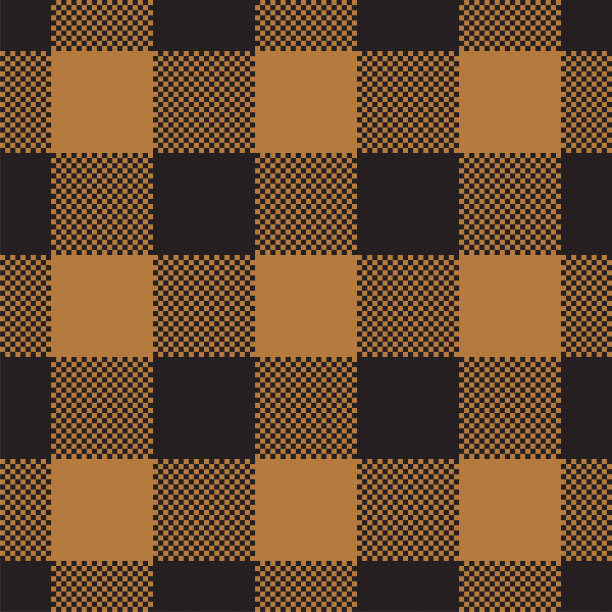 布法罗格纹无缝图案。矢量格子棕色格子纹理背景。传统的格子布印花。法兰绒冬季格纹面料适合时尚、印花、设计。图片下载