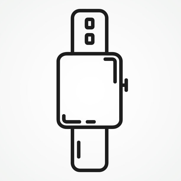 智能手表线图标。图片下载