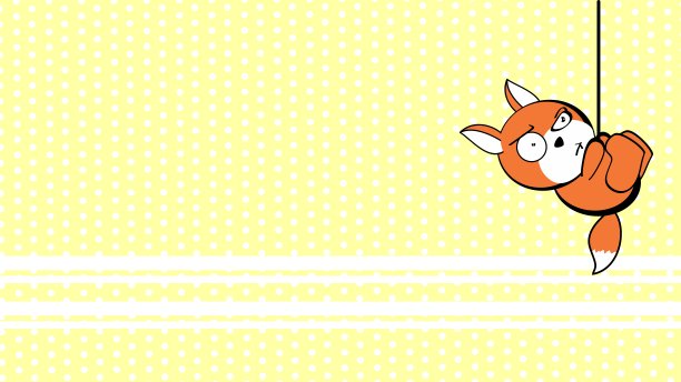 可爱狐狸卡通广告牌图片下载