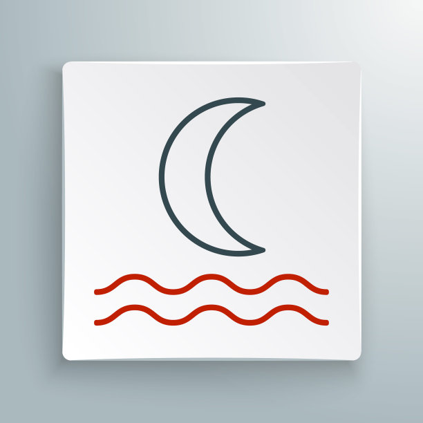 夜间雾或烟图标隔离在白色背景。色彩缤纷的轮廓概念。向量图片下载