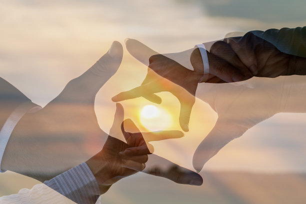 手势显示庄稼。图片下载