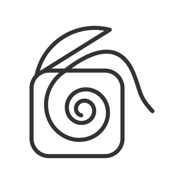 牙线图标。简单的风格。在白色上分离的载体图片下载