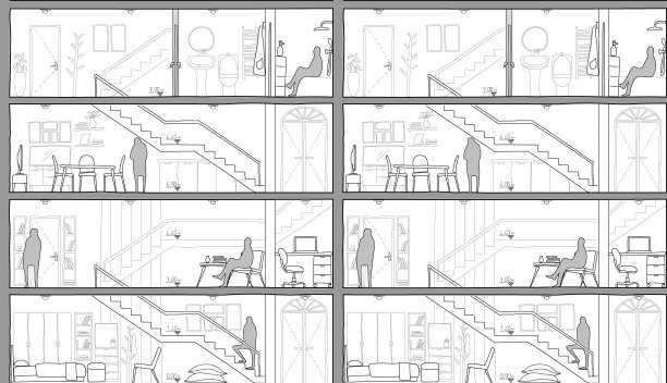 建筑部分主题无缝模式图片下载