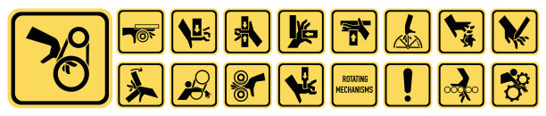 手夹危险标志。手紧警告标志。每股收益10。图片下载