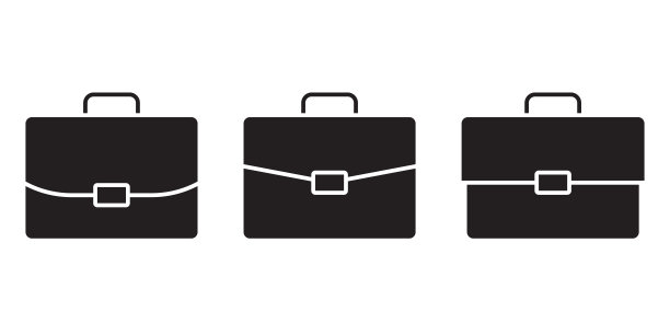 公文包图标集。业务元素图片下载