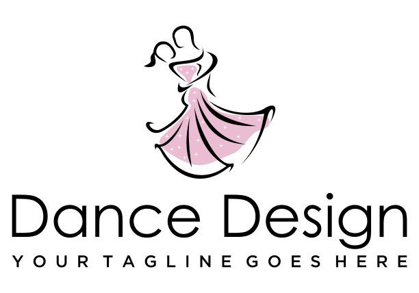 舞蹈标志矢量设计符号图片下载