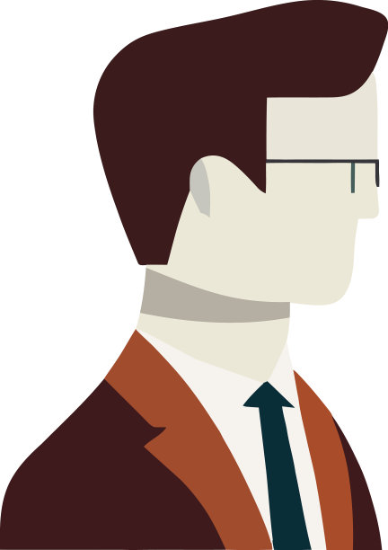 成功的商人化身在平面设计图片下载