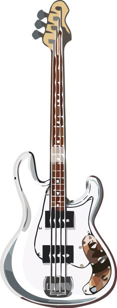 白色电吉他乐器图标图片下载