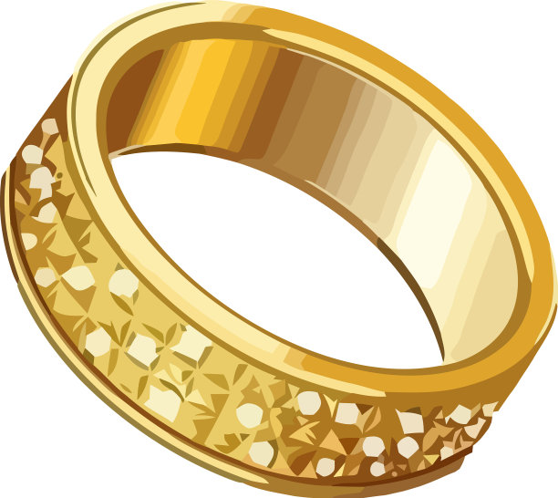 金光闪闪的结婚戒指象征着爱情图片下载
