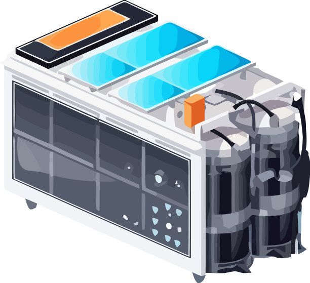 集装箱工厂里的现代机器图片下载