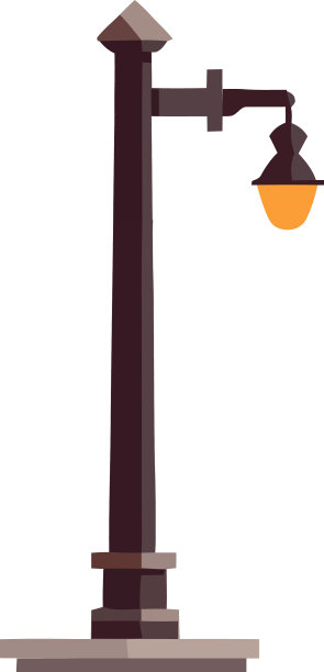 老式灯笼的扁平图标图片下载