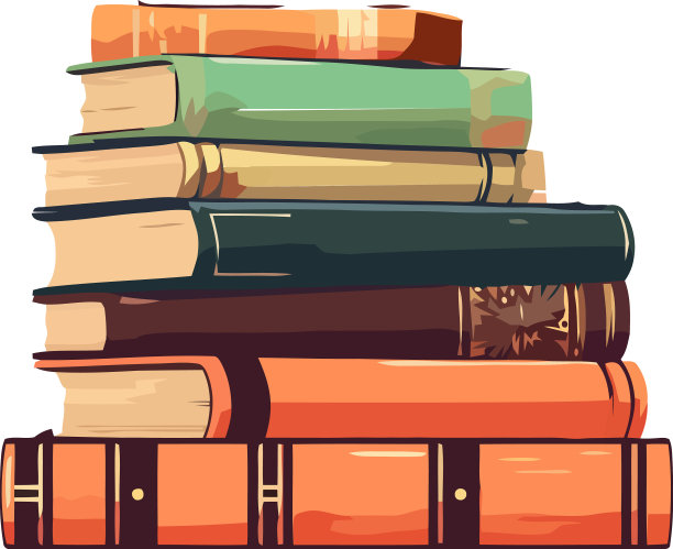 图书馆里成堆的文献图片下载