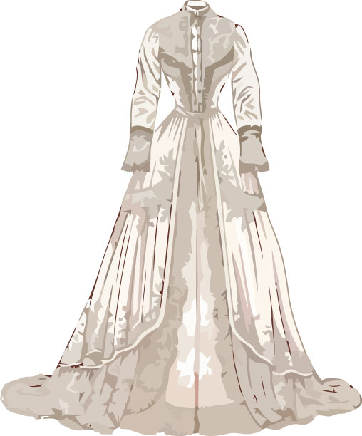 身着传统婚纱的优雅新娘图片下载