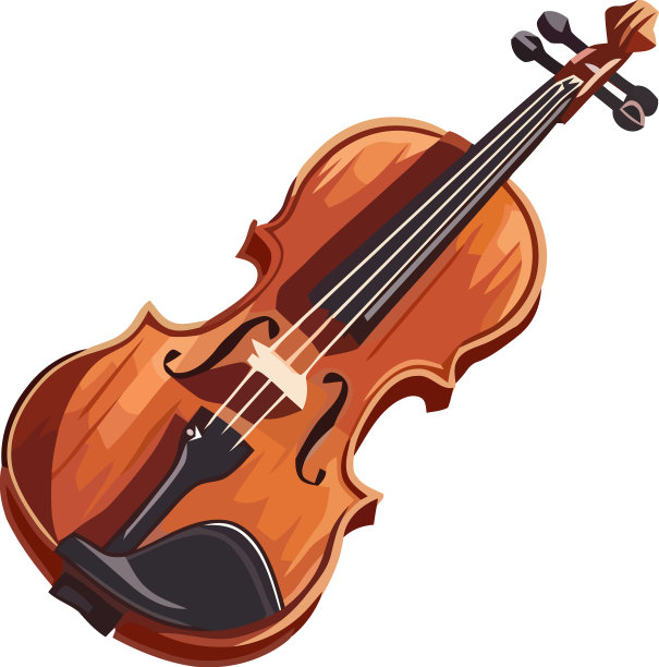 小提琴弦乐器的音乐图标图片下载