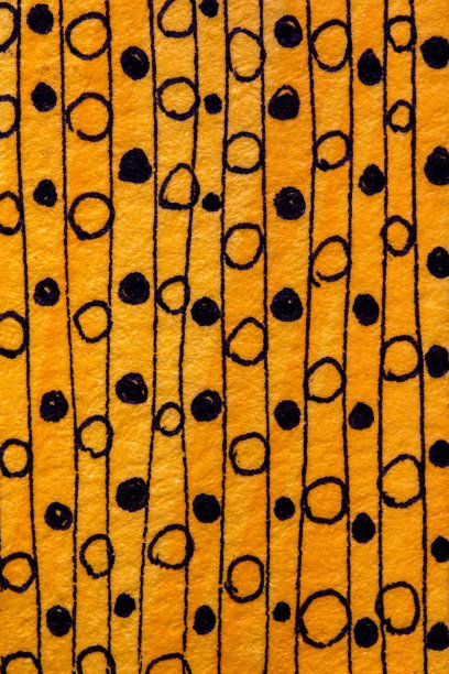 黑色的圆圈和黄色的竖线。摘要和背景。图片下载