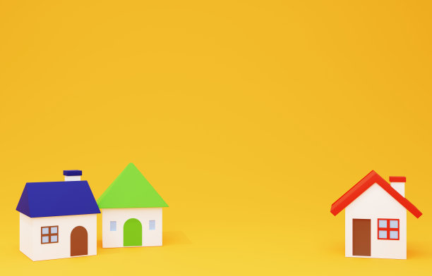 一个可爱的小房子的3d图像图片下载