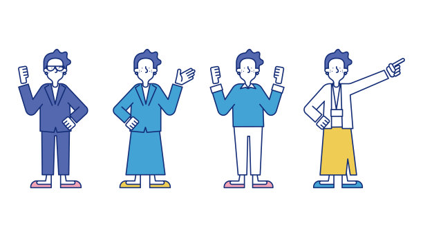 女商务人士插画组O图片下载