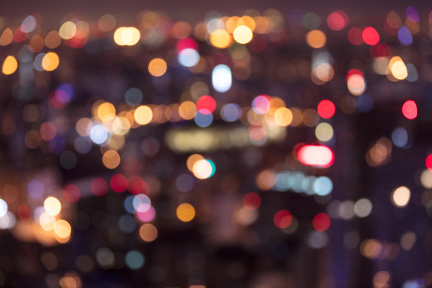 模糊了北京城市夜晚的背景图片下载