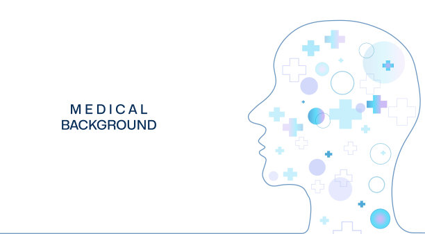 医学分子背景，医学元素，心电图。生物技术理念，创新技术，医疗保健。向量图片下载