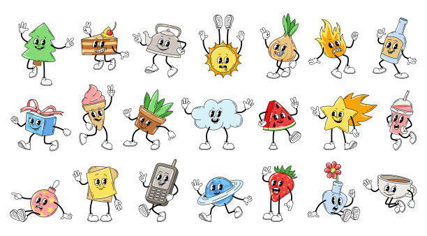 卡通人物套装图片下载