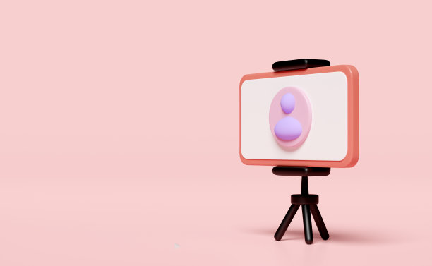 社交媒体与3d手机，智能手机，三脚架图标隔离在粉红色的背景。验证身份，通讯应用，身份证，最小模板概念，3d渲染插画图片下载