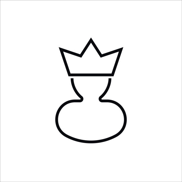 抽象轮廓戴王冠的人图片下载