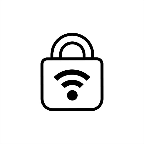 带wifi符号的锁。封闭访问web网络图片下载