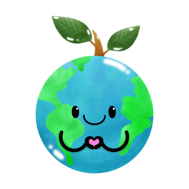 世界水彩情感元素，世界环境日，拯救世界，地球日，白色背景矢量插画图片下载