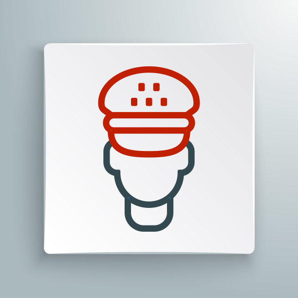 出租车司机图标孤立的白色背景。色彩缤纷的轮廓概念。向量图片下载