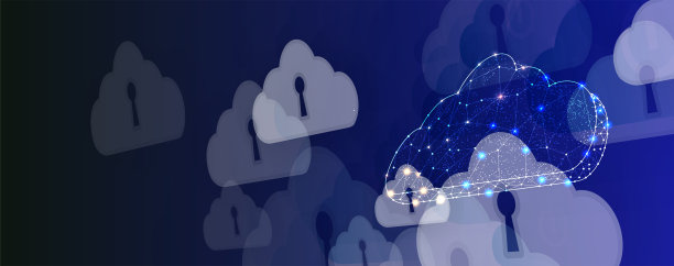 云技术。集成数字网络概念背景图片下载