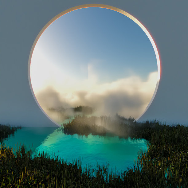 超现实美丽的梦幻土地背景图片下载