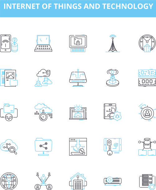 物联网和技术线图片下载