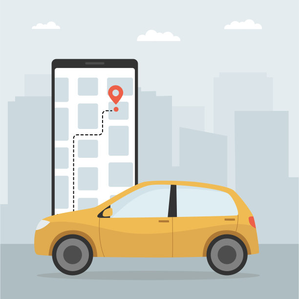 通过移动应用程序提供租车服务。车服务。图片下载