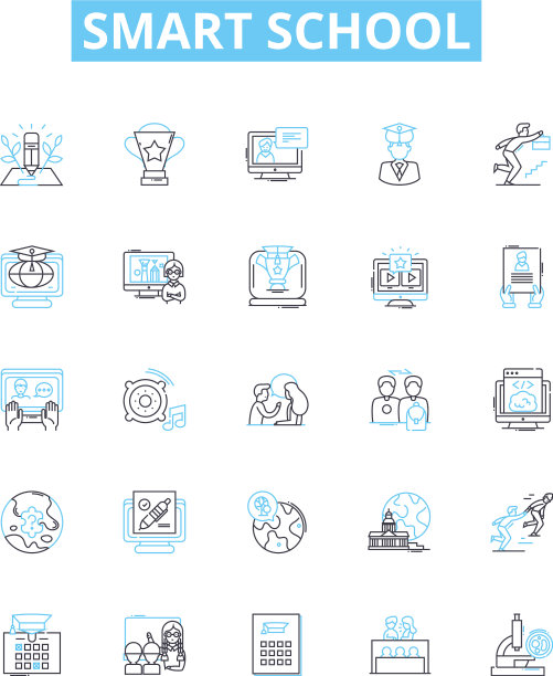 智能学校线图标设置智能学校图片下载
