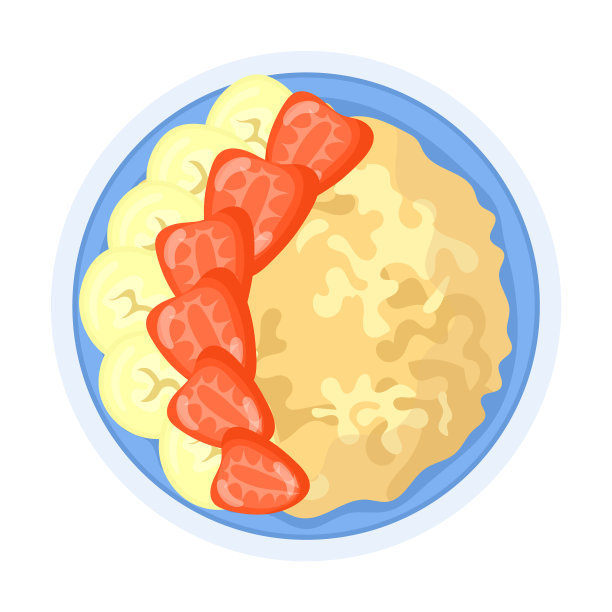 草莓香蕉圈煮粥图片下载