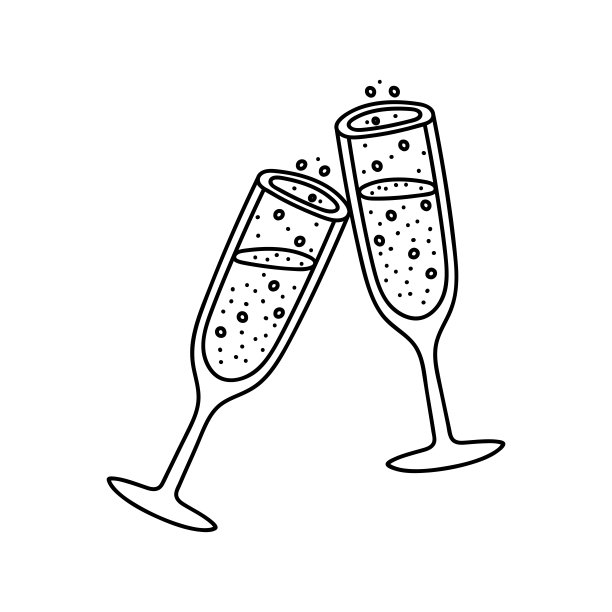 香槟酒杯设计图片下载