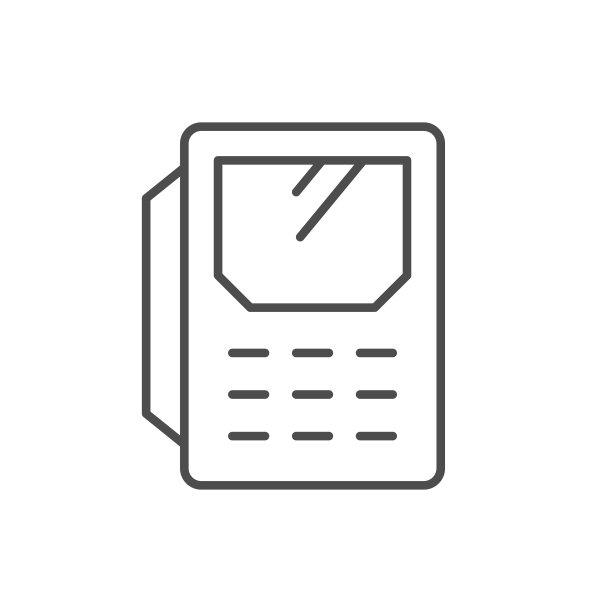 支付终端线条轮廓图标图片下载