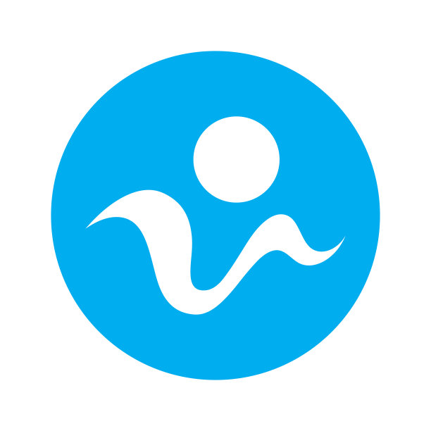 太阳和海浪标志，海滩海浪，极简主义和简单的现代概念与平面颜色设计模板插图向量图片下载