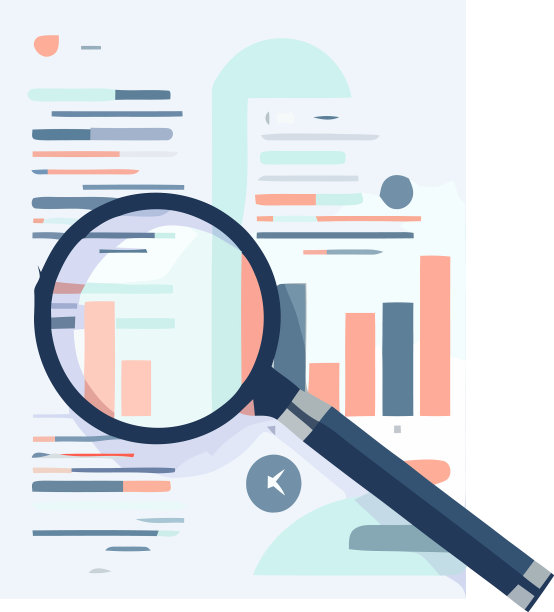 用放大镜符号分析数据图片下载