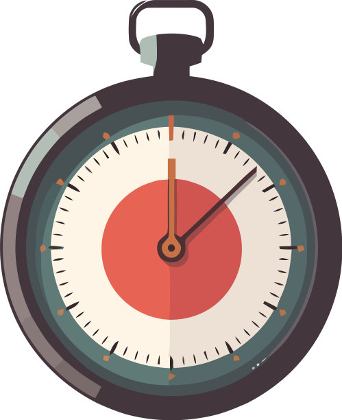 现代时钟设计上的倒计时符号图片下载