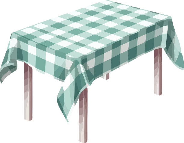 野餐桌上的格子桌布和餐巾图片下载