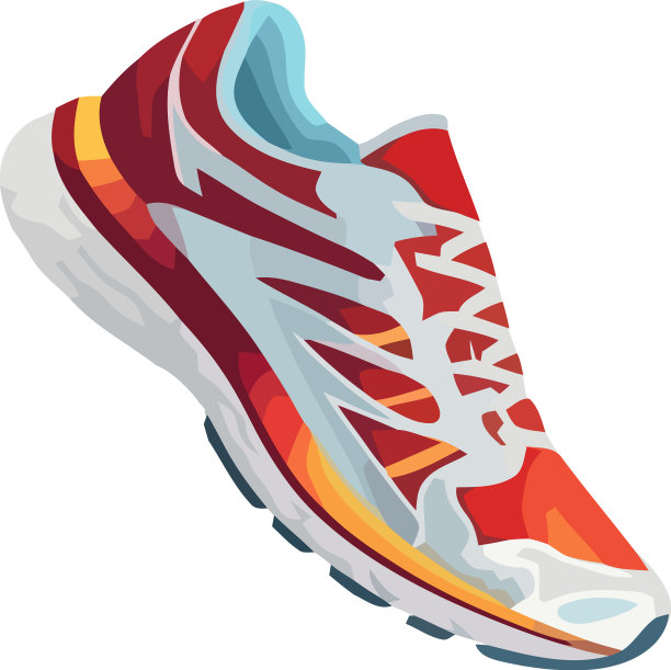 白色和红色运动鞋配件图片下载