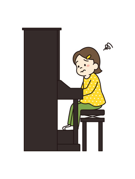 女孩不喜欢弹钢琴的插图图片下载
