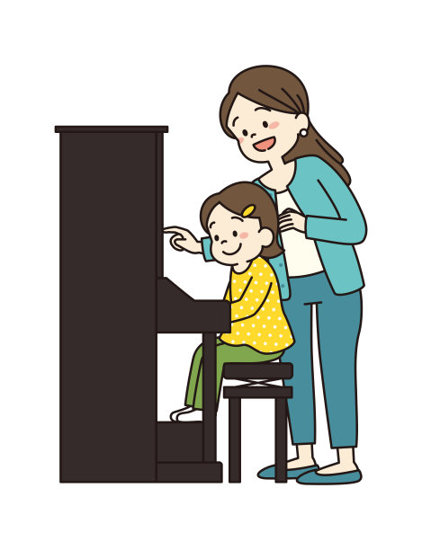 儿童钢琴课插图图片下载