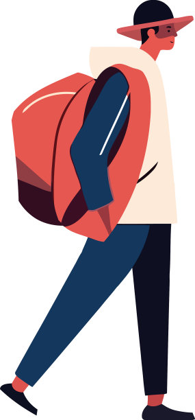 商人背着双肩包图片下载