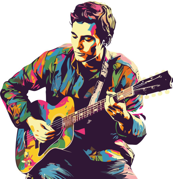 弹吉他的人熟练地拨弦图片下载