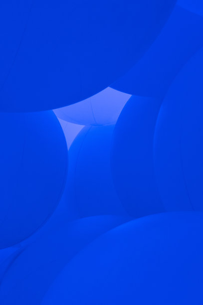 蓝色气泡背景抽象球体图片下载