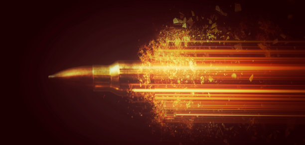 发射的抽象火箭导弹的三维插图图片下载