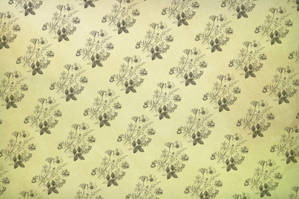 带有重复花卉图案的老式墙纸。一张带花的老式笔记本。图片下载